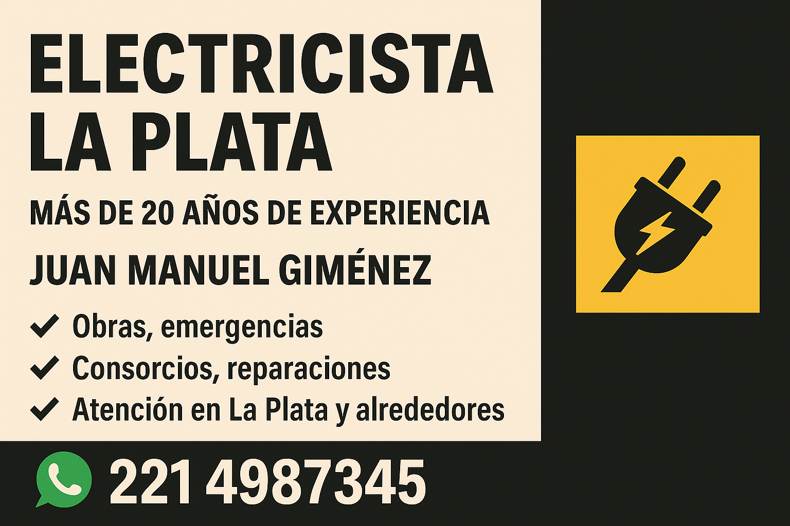 Juan Manuel, Electricista en Buenos Aires (GBA)